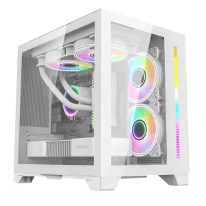 ATX Micro-ATX Gaming PC Case Tempered Glass RGB Fan