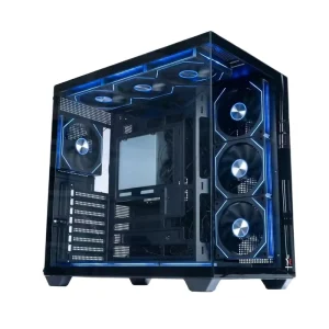 ATX Mid Tower Aluminum Alloy Computer Case with Glass Side Panel Private Mold Front Ports None