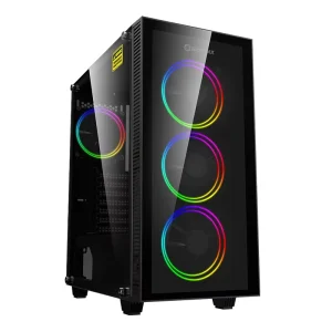 ATX Mid Tower Chassis with Fan Supports RTX 3080 PC Gaming Computer Case