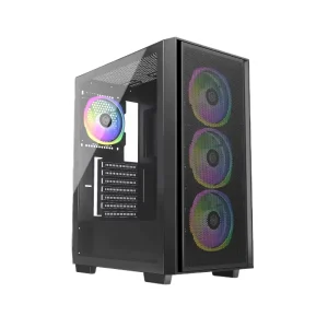ATX Mid Tower Computer Case, Power Supply, PC Fan, Water Cooler System, Metal