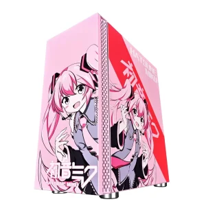 ATX Mid Tower Gaming Computer Case with Glass Side Panel and USB 3.0