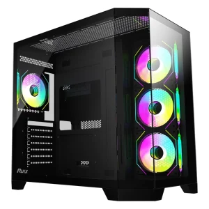 ATX Mid Tower Gaming PC Case 4 ARGB Fans Type-C Desktop Chassis