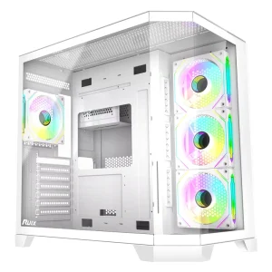 ATX Mid Tower Gaming PC Case ARGB Fan Type-C Desktop Chassis