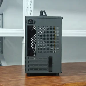 ATX Mid Tower Gaming PC Case with Fan, Metal and Plastic Construction, and PSU Support