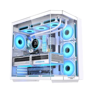 ATX RGB Cube Gaming PC Case with Glass Panel
