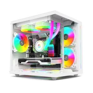ATX Tower Tempered Glass 16GB RAM NVMe Gaming PC Case Desktop Computer