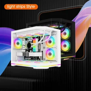 ATX360 Panoramic Water-Cooled PC Case with 40-Series Graphics Card Support
