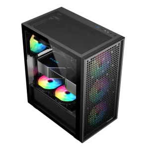AVector V100 Mid Tower PC Case Supporting E-ATX, ATX, M-ATX, and Mini-ITX
