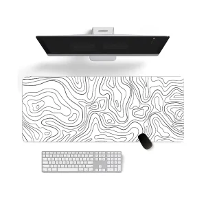 Abstract Topographic Gaming Mouse Pad Manufacturer Thick Textured Desk Mat with Custom Logo