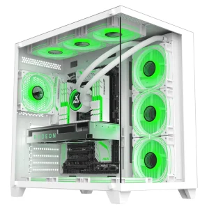 Aerospace Promax Full-View Large ATX Gaming PC Tower Case with Tempered Glass Quiet Computer Case