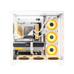Aerospace Ultra-X ATX Mid Tower Gaming Computer Case with Aluminum Alloy, 7 PCIe Slots, and Transparent Side Panel