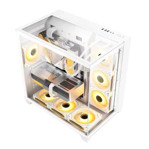 Aerospace Ultra-X Full-View ATX Mid Tower Gaming PC Case with Clear Panels