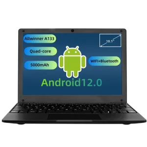 Affordable 10.1” Android 12 Student Laptop Allwinner A133 Quad Core 2GB RAM 64GB Storage Slim for Education & Kids