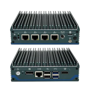 Alder Lake N100 Quad Core Firewall Mini Pc Triple M.2 Slots 2.5G LAN DDR4 Pfsense Din Rail Industrial Pc for VPN Server in Stock