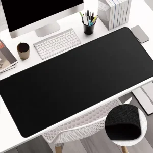 All Black Gaming Mouse Pad Large & Small Sizes High Aesthetics Office Desk Mat