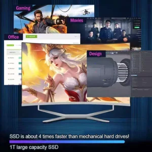 All in One 22 27 Inch Quad Core IPS USB Desktop Computer Intel I3 I5 I7 DDR3 DDR4 RAM SSD 256GB 512GB EU UK Mouse Keyboard Stock