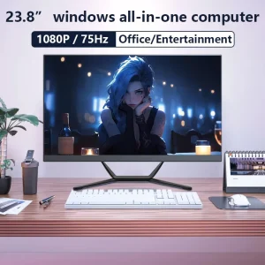 All in One 23.8 Inch Desktop Computer with Keyboard Mouse SSD Hard Drive 256GB 1TB 512GB Intel Core I7 I5 DDR RAM Desktop