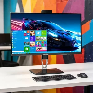 All in One Desktop Pc 24 Inch Pc Full Set Gaming Setup and Pc Full Set All in One Pc Build in Camera
