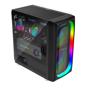 Alseye Newest Design AI Gaming Computer Cases Towers Desktop Chassis Support HD Audio Gaming Computer case