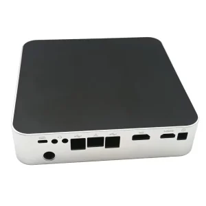 Aluminum Alloy Mini PC Chassis Round Corner Thin Housing for Fanless NUC Industrial Control Computer Protective Case