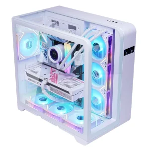 Aluminum Full Tower ATX Gaming PC Case with Tempered Glass