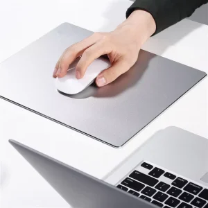Aluminum Gaming Mouse Pad Large Size Waterproof & Easy Clean Metal Surface with Non Slip Base for PC Gamer & Office
