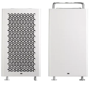 Aluminum Mid Tower Micro-ATX/ATX PC Case for SFX PSU with 240mm Water Cooling, Silver and White