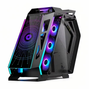 Aluminum Stainless Steel ATX Gaming PC Case Tempered Glass Open Frame RGB Desktop Computer Tower Chassis Gabinete Gamer Custom