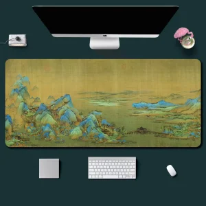 Ancient Chinese Style Mouse Pad Non Slip Waterproof Extended Large Desk Mat for Office Gaming Home Use