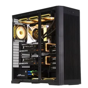 AntarcChill AI SUPER DIY Custom Mid ATX PC Black Cabinet Desktop Computer Tower Cases PC Case Mini NAS Storage Computer Case
