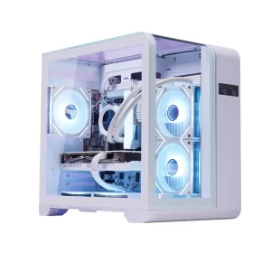 AntarcChill Custom Desktop Gaming Computer PC Case With Transparent Side Glass Supports MATX ITX 240 Cooler PC Casing