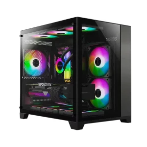 AntarcChill Custom MATX Mid Tower PC Gaming Case USB3.0 Computer Case Casing With Tempered Glass Front Side Panel