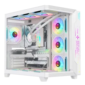 AntarcChill Custom RGB Front Panel Gaming Glass PC Case Cabinet ATX Full Tower New Design Computer Gaming Case