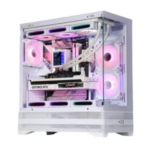 AntarcChill DIY Custom Mid ATX PC Black PC Cabinet Desktop Computer Tower Cases Gaming PC Cabinet Sea View Case