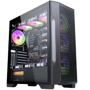 AntarcChill Factory Removable Dust Filter Gaming Case OEM PC Cabinet Computer Full Mid Tower Case PC Case with ARGB Fans