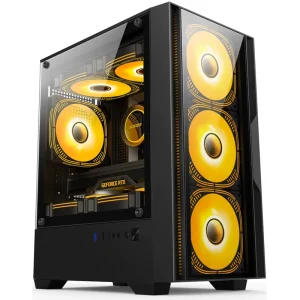 AntarcChill Full mid Tower Desk Pc Case Micro Atx Open Air Pc Case Gaming Case Pc Computer Atx Computer Case Cabinet