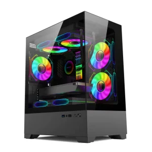 AntarcChill High Quality Mini Gaming Computer Case New Style Tempered Glass Small Pc Gaming Computer Cases Micro ATX PC Case