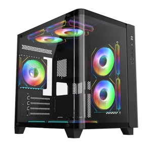 AntarcChill High Quality Tempered Glass Micro ATX Case Gaming Cabinets PC Computer Cases Towers Computer Desktop Chassis
