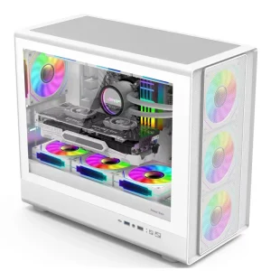 AntarcChill Manufacturers Custom M ATX PC Gaming Computer Cases Towers Casing With Tempered Glass Cabinet RGB Gaming PC Case