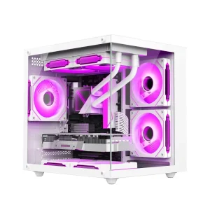 AntarcChill Micro Atx Mid Tower Computer Desk Case Gaming Computer Casing Desktop Gaming Pc Case Cabinet