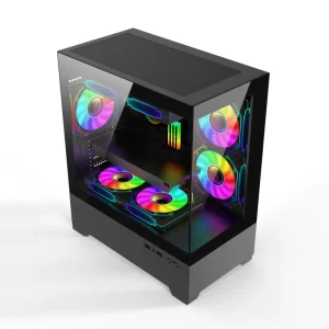 AntarcChill Mid Tower Gaming Pc Case Gaming Casing Pc Cabinet Desk Micro ATX Computer Cases & Towers Pc Gamer Case