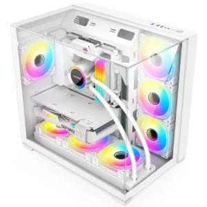 AntarcChill Modern Computer Tower Case Computer Case Desktop Pc Gamer Case Pc Gaming Tempered Glass Pc Case