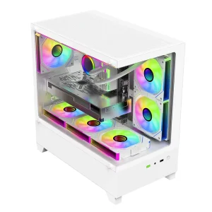 AntarcChill New Design White Gaming Pc Case Micro ATX Gamer Cabinet PC Computer Case Towers for Desktop USB3.0