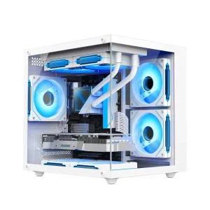 AntarcChill Popular Mid Tower CPU Case Gaming Computer Case RGB MATX PC Aluminum Alloy CPU Cabinet Pc Computer Case