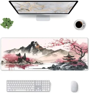 Anti Slip Mouse Pad Natural Rubber Ink Painting Desk Mat Durable OEM Pattern Large Size Gaming Anime Mouse Pad