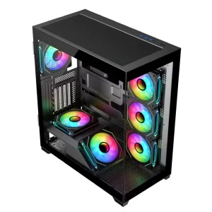 B1401 ATX Mid Tower Gaming PC Case with Tempered Glass