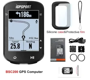 BSC200 Bicycle Computer GPS BLE ANT+ Speedometer Route Navigation