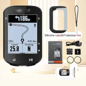 BSC200 GPS Bicycle Computer with BLE, ANT+, Speedometer, and Route Navigation