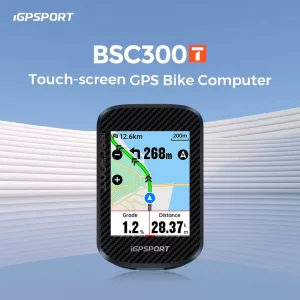 BSC300T GPS Cycle Bike Computer Wireless Speedometer BLE ANT+ Route Navigation Odometer Speed Cadence Heart Rate Sensor