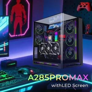 BTF Ready ATX Gaming Case Unique Curved Tempered Glass Front and Side Panel With Type C Port and 360mm Cooling Support